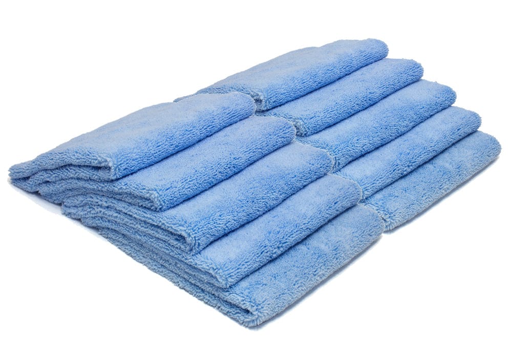 Microfiber Car Drying Towels 2-Pack, Cleaning Cloth (16x16, Blue