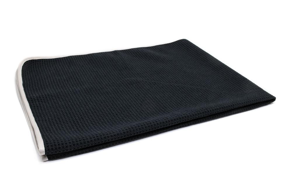 6 Pcs Black Waffle Weave Microfiber Drying Towel Auto Car Polish 16x16  400 GSM