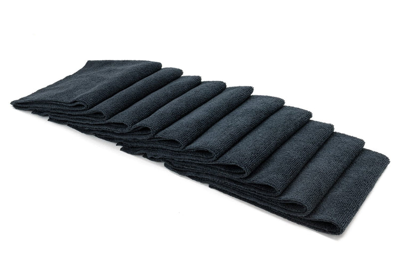 Microfiber Towels Bulk 16x16 300 GSM Black (10 Pack)