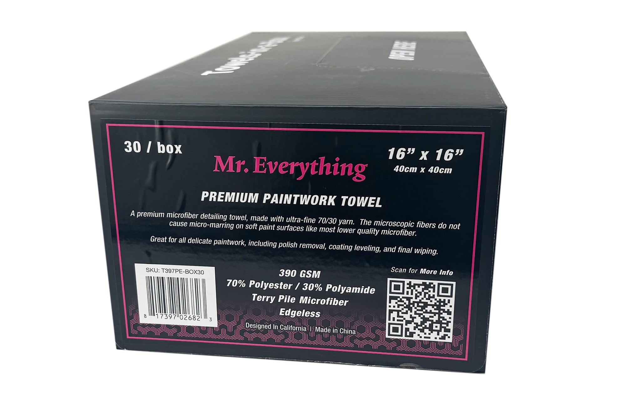 Autofiber Towel [Towels-in-a-Box] Mr. Everything Premium Paintwork Towel (16 in. x 16 in., 390 gsm) 30 pack