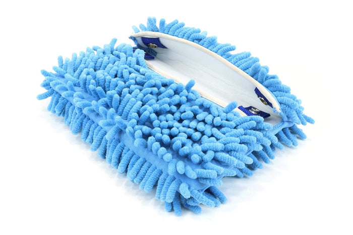 [Block Party] Microfiber Wash Sponge (4.5 x 8 x 2.5) Blue/Gray - 1 pack