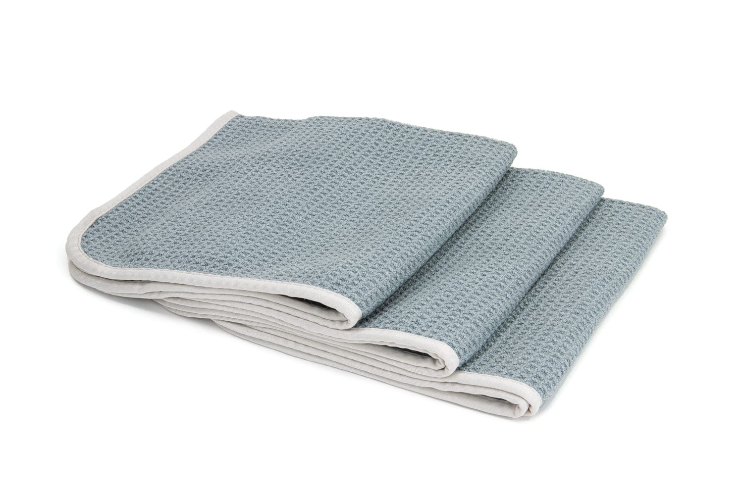 ULTRA TERRY MICROFIBER TOWEL 400 GSM 16 X 16 GRAY WITH RED STITCH